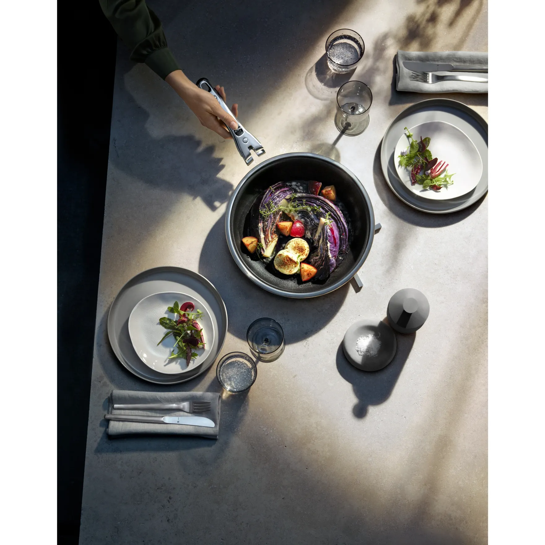 Induktionspfannen|Bratpfannen|WMF Click&Serve Bratpfanne mit Antihaftversiegelung, 28 cm