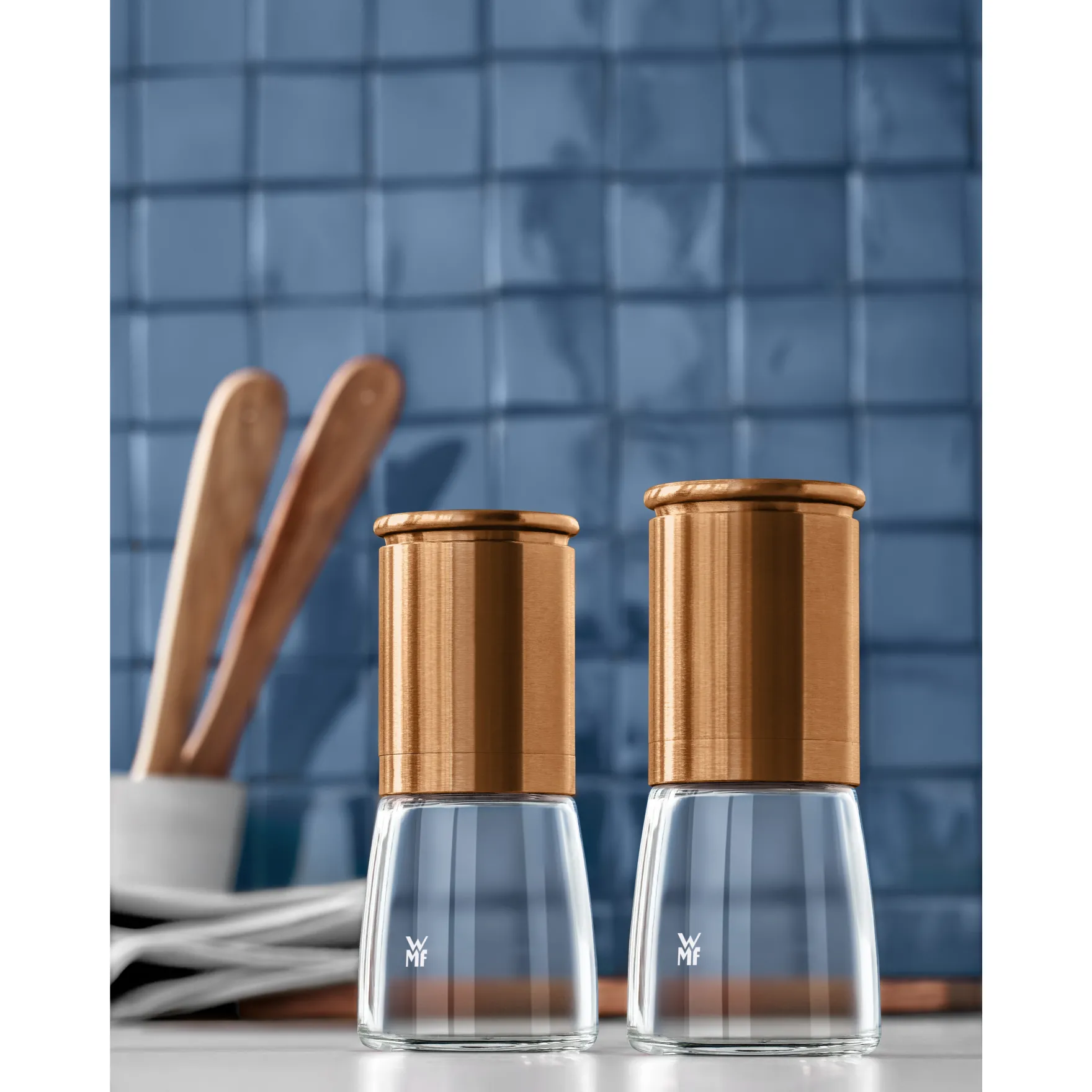 Salz- & Pfeffermühlen|Gewürzmühlen|WMF De Luxe Gewürzmühlen-Set, 2-teilig, Kupfer