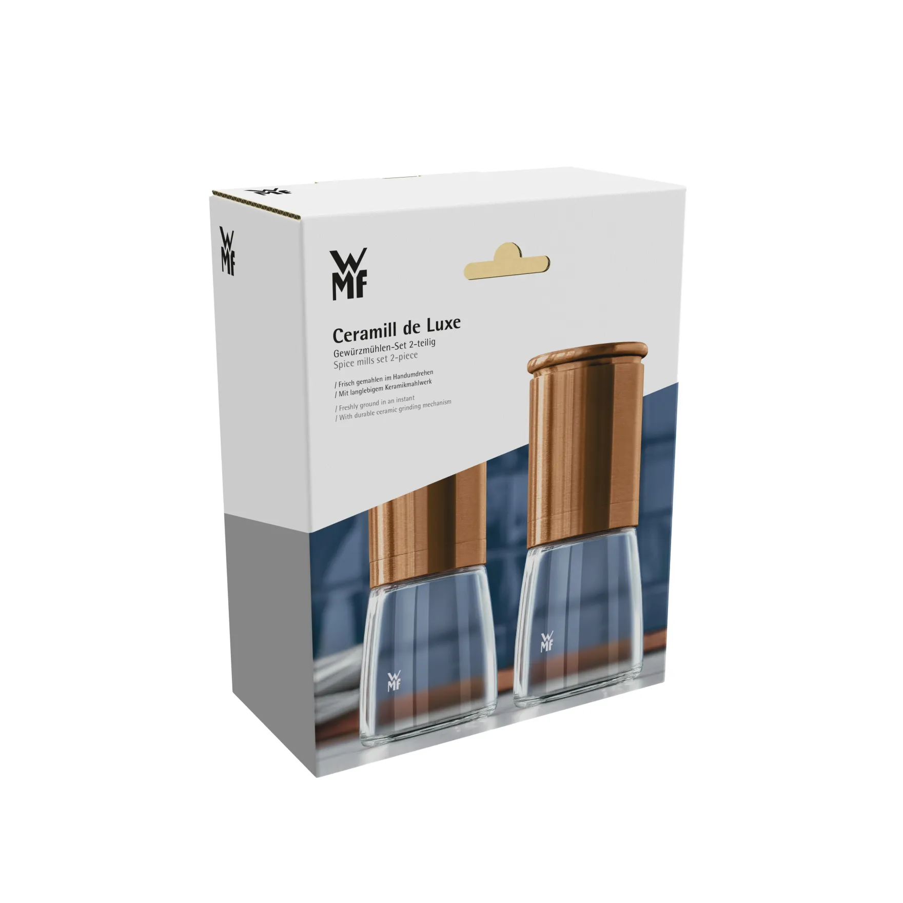 Salz- & Pfeffermühlen|Gewürzmühlen|WMF De Luxe Gewürzmühlen-Set, 2-teilig, Kupfer
