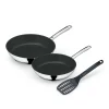 Küchenutensilien|Induktionspfannen|WMF Devil Bratpfannen-Set, 3-teilig, 24 cm + 28 cm + Pfannenwender