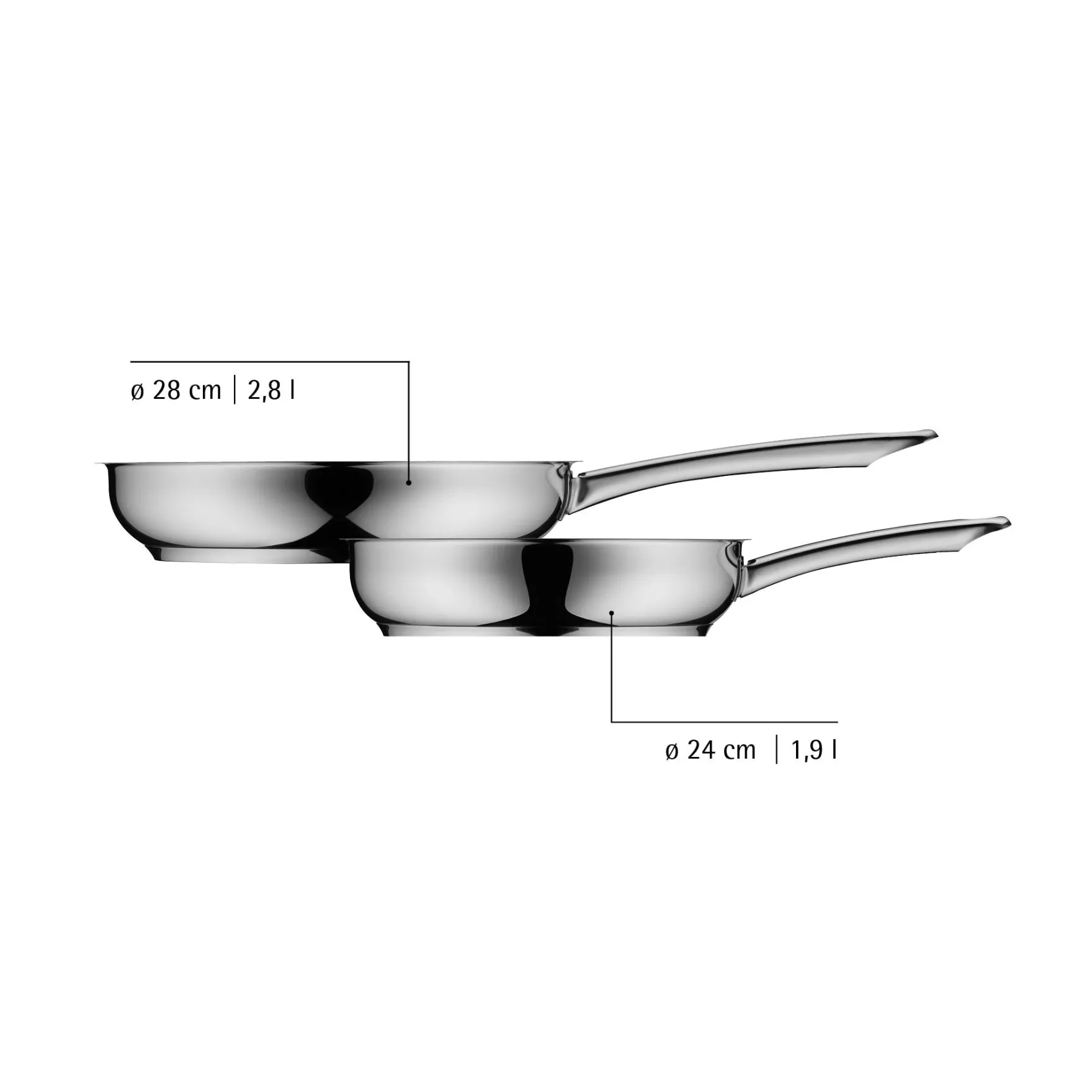 Induktionspfannen|Bratpfannen|WMF Devil Bratpfannen-Set, 2-teilig, 24 und 28 cm