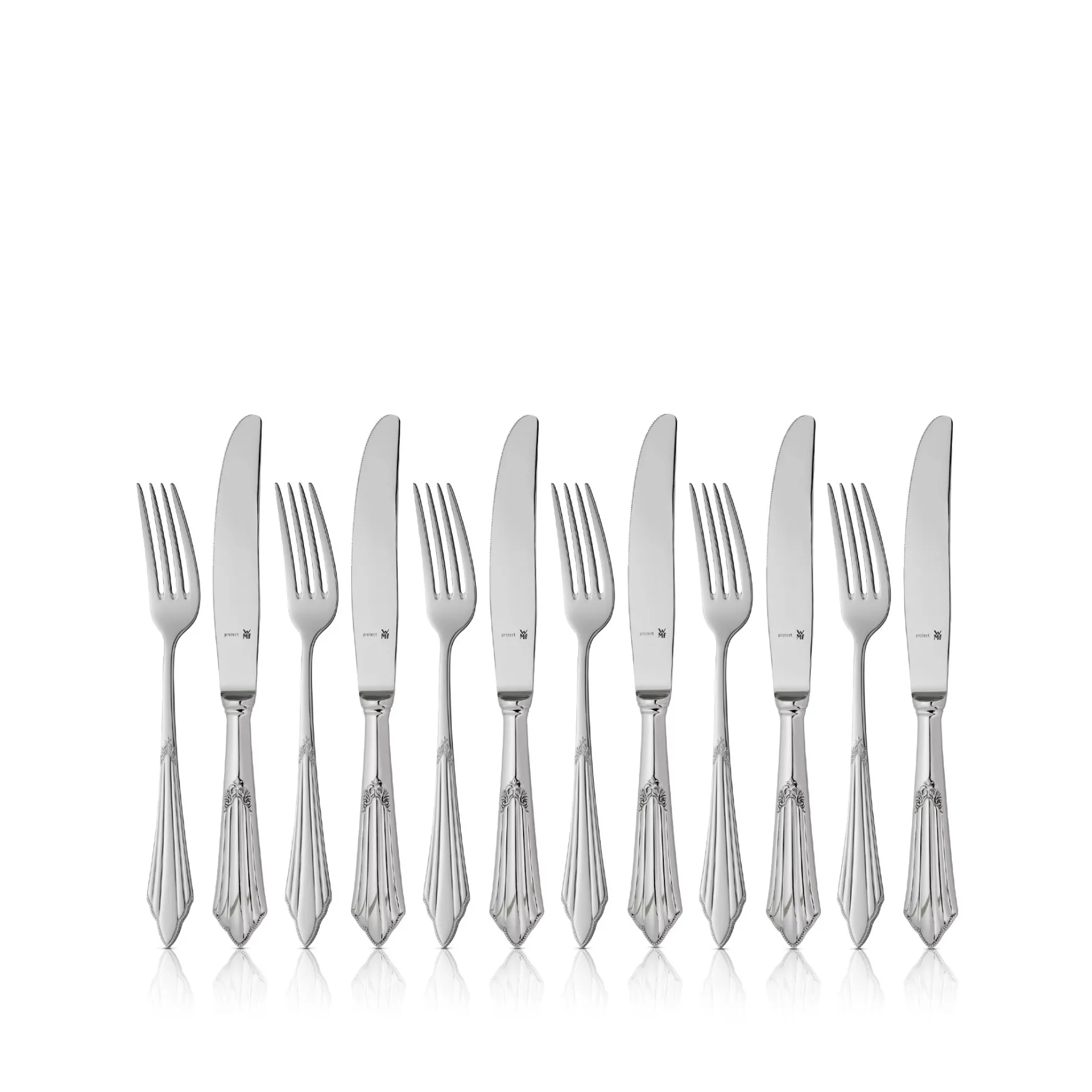 Besteck-Sets|WMF Fächer Dessertbesteck-Set, 12-teilig, Cromargan protect®