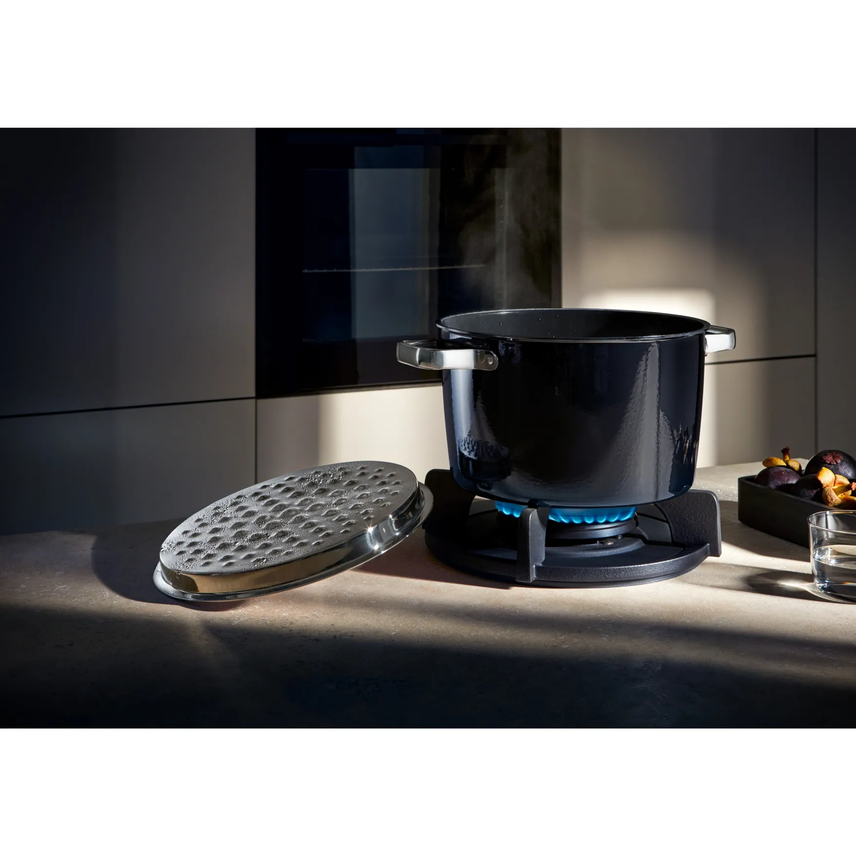 Kochtöpfe|Induktionstöpfe|WMF Fusiontec Aromatic Kochtopf, 22 cm, Schwarz