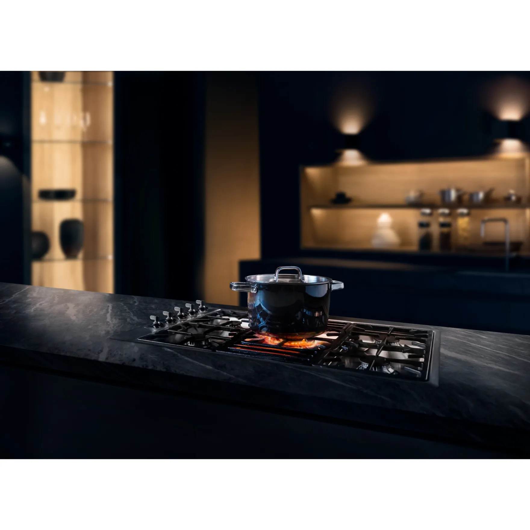 Kochtöpfe|Induktionstöpfe|WMF Fusiontec Aromatic Kochtopf, 22 cm, Schwarz
