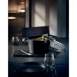 Kochtöpfe|Induktionstöpfe|WMF Fusiontec Aromatic Kochtopf, 24 cm, Black