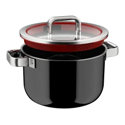 Kochtöpfe|WMF Fusiontec Function Pro, Kochtopf mit Deckel, 24 cm, Black