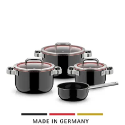 Kochtöpfe|WMF Fusiontec Function Pro, Topf-Set, 4-teilig, Black