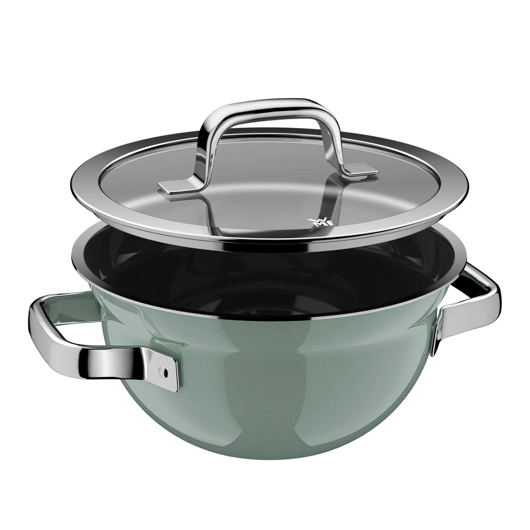 Kochtöpfe|WMF Fusiontec Mineral Pro, Kochschüssel mit Deckel, 20 cm, Eucalyptus Haze