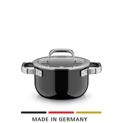 Kochtöpfe|WMF Fusiontec Mineral Pro, Kochtopf mit Deckel, 16 cm, Black