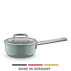 Induktionstöpfe|WMF Fusiontec Mineral Pro, Stielkasserolle mit Deckel, 16 cm, Eucalyptus Haze