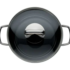Schmorpfannen|Pfannen Mit Deckel|WMF Fusiontec Mineral Schmorpfanne mit Glasdeckel, 24 cm, Black