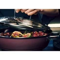Schmorpfannen|Pfannen Mit Deckel|WMF Fusiontec Mineral Schmorpfanne mit Glasdeckel, 24 cm, Black