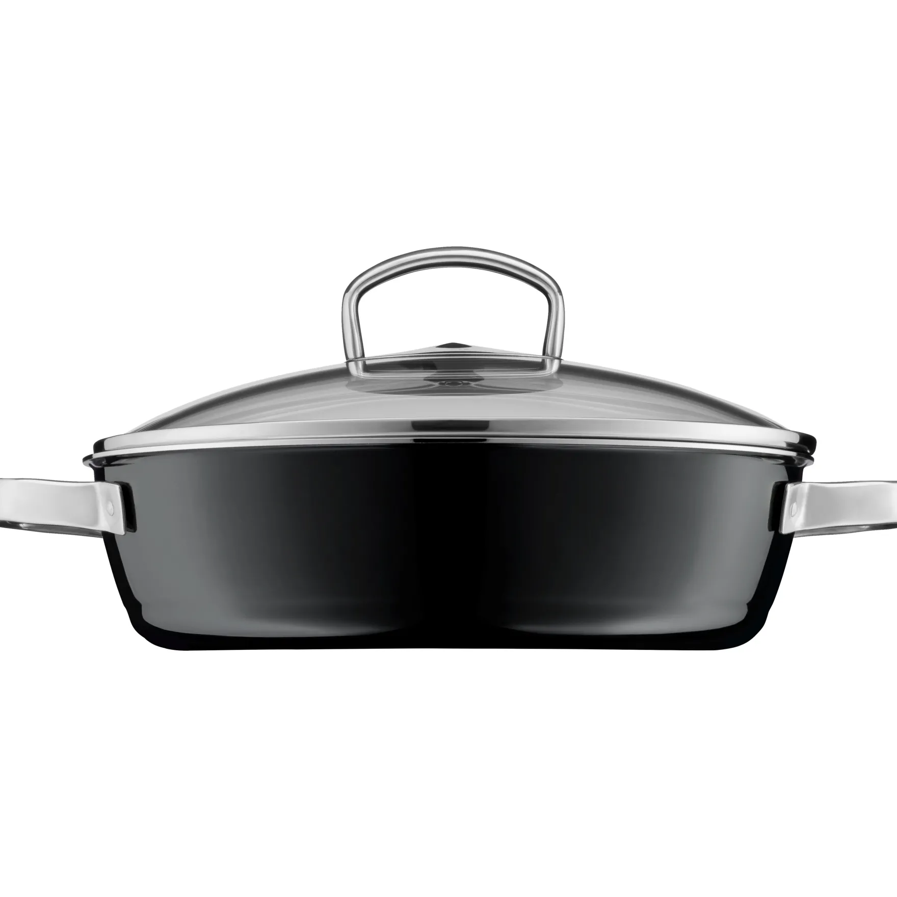Schmorpfannen|Pfannen Mit Deckel|WMF Fusiontec Mineral Schmorpfanne mit Glasdeckel, 28 cm, Black