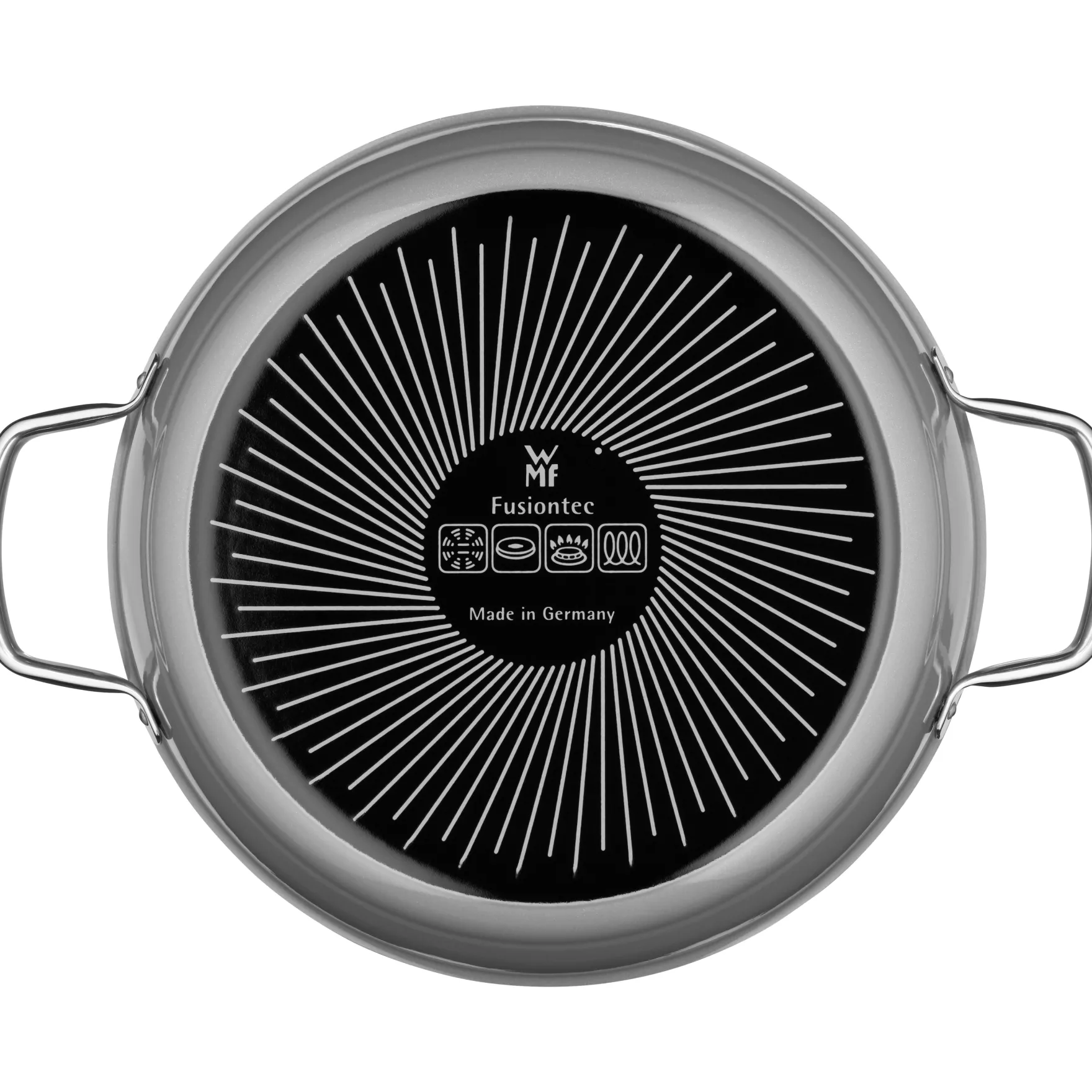 Schmorpfannen|Pfannen Mit Deckel|WMF Fusiontec Mineral Schmorpfanne mit Glasdeckel, 28 cm, Platinum