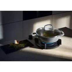 Schmorpfannen|Pfannen Mit Deckel|WMF Fusiontec Mineral Schmorpfanne mit Glasdeckel, 28 cm, Platinum