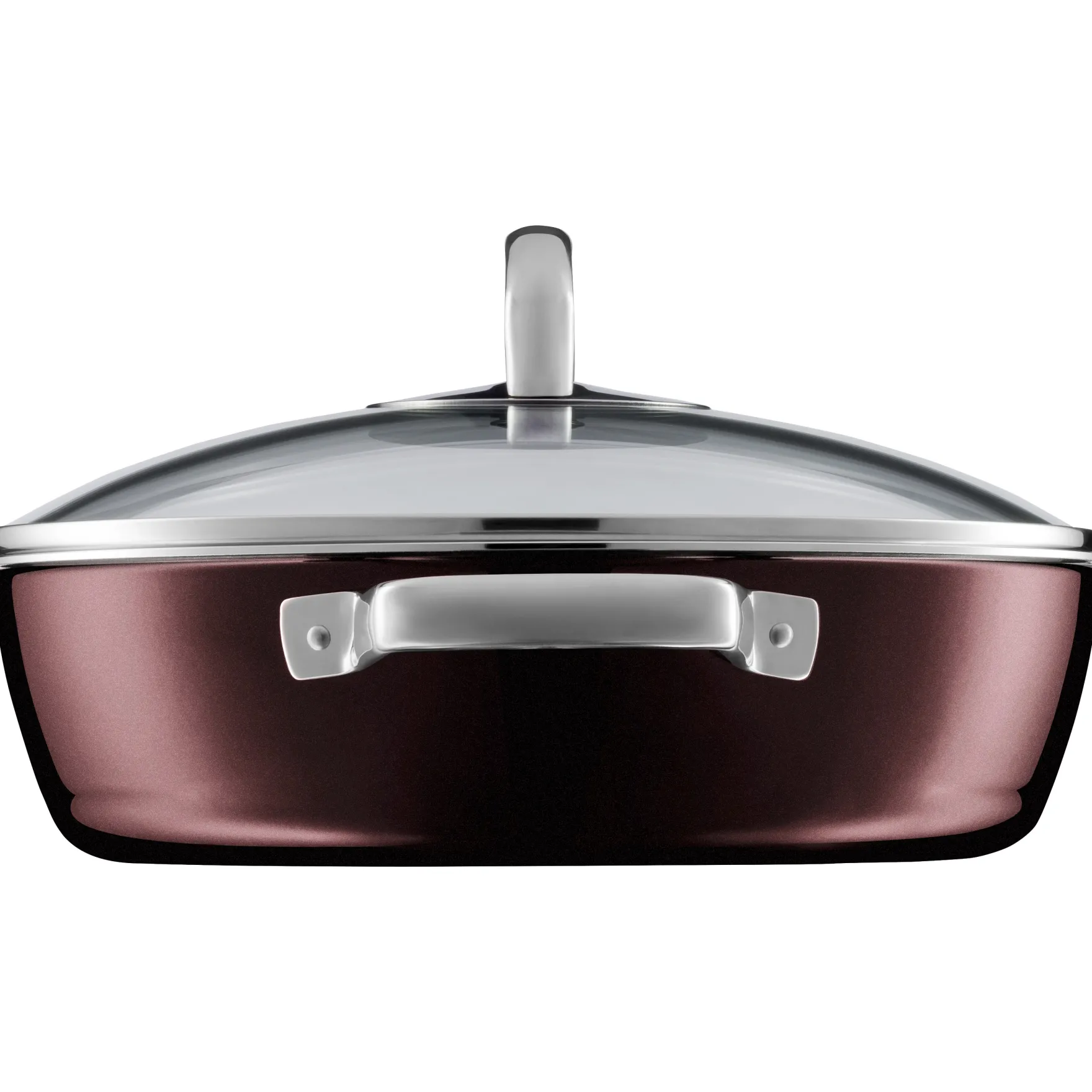 Schmorpfannen|Induktionspfannen|WMF Fusiontec Mineral Schmorpfanne mit Glasdeckel, 28 cm, Rose Quartz