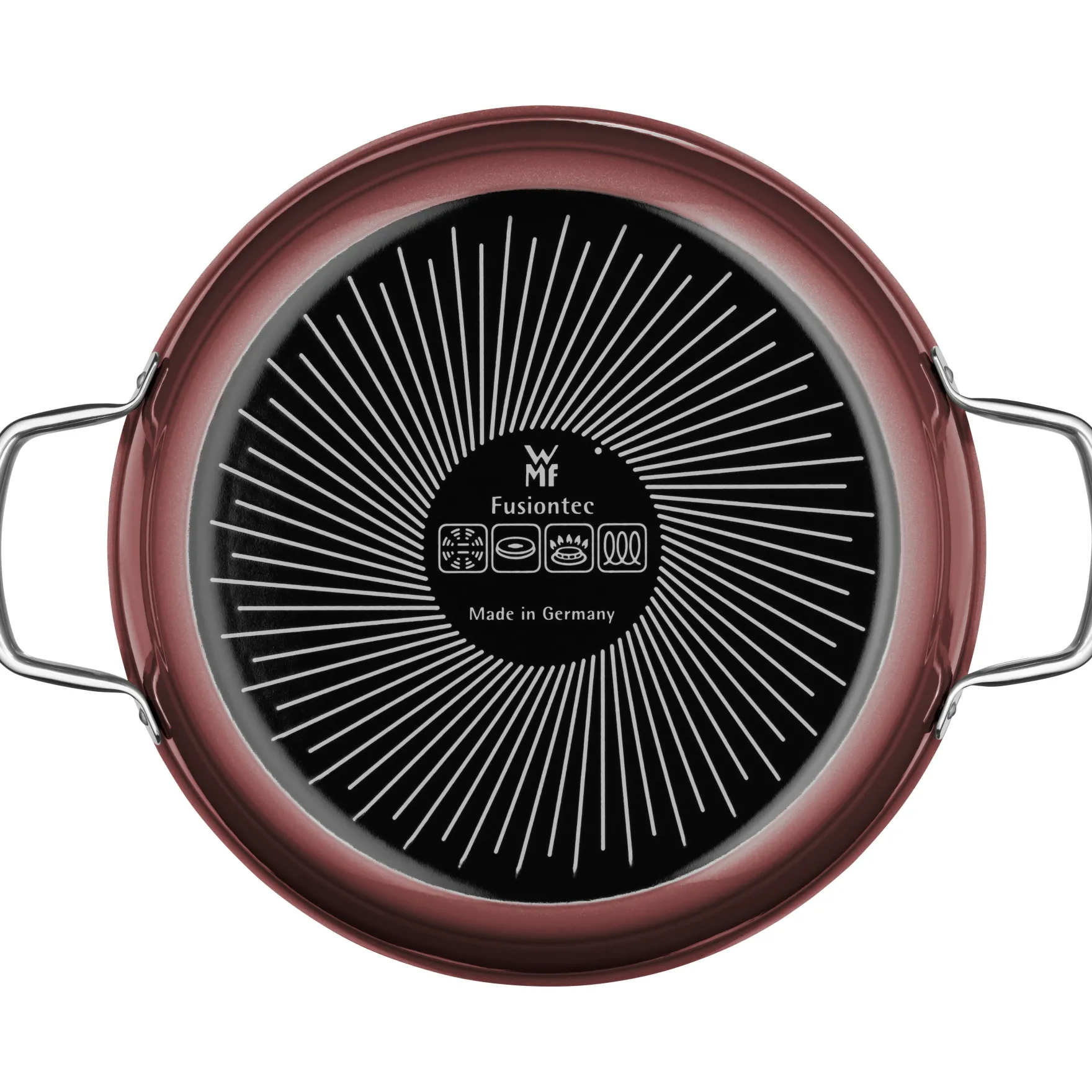 Schmorpfannen|Pfannen Mit Deckel|WMF Fusiontec Mineral Schmorpfanne mit Glasdeckel, 24 cm, Rose Quartz