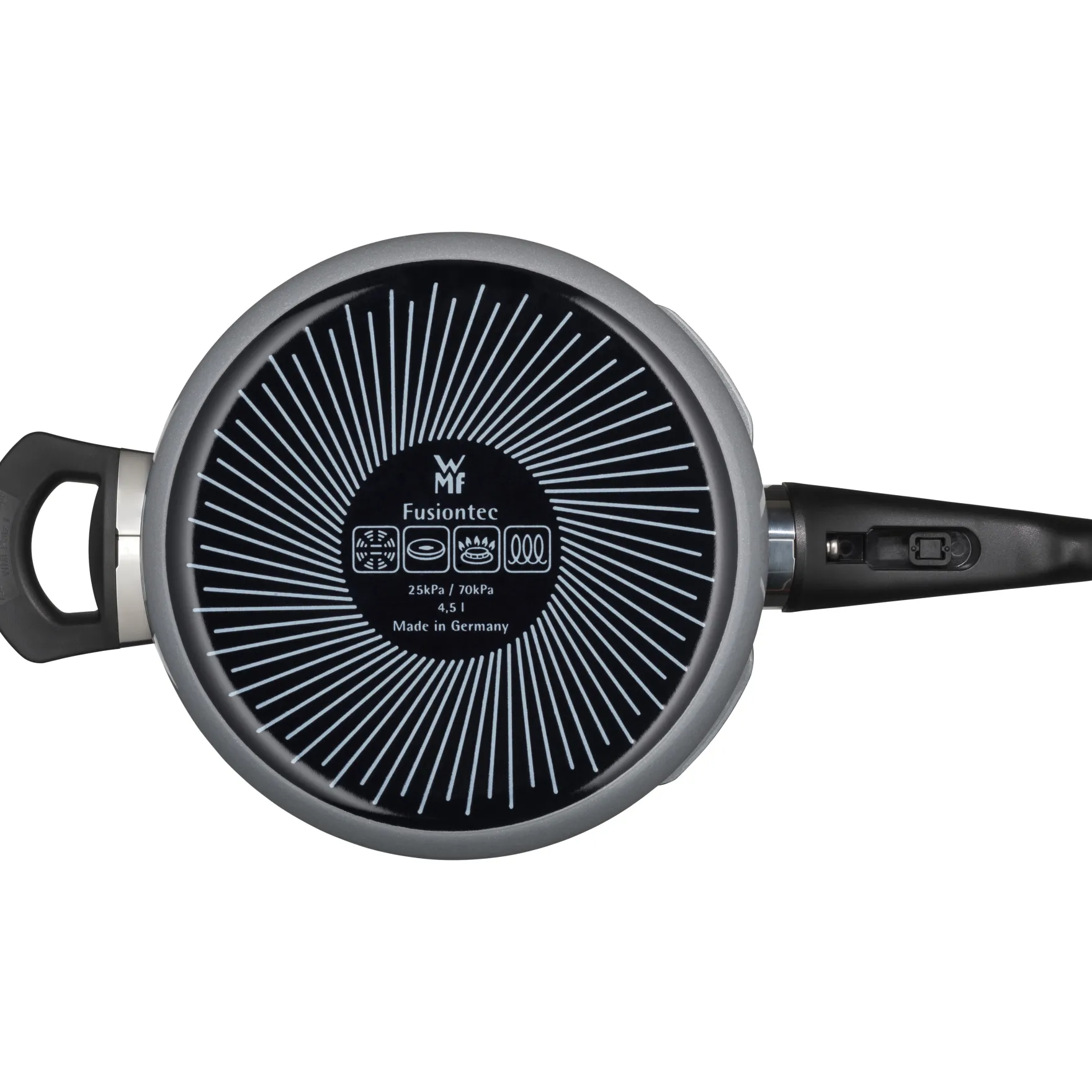 Schnellkochtöpfe|Induktionstöpfe|WMF Fusiontec Perfect Schnellkochtopf, 22 cm, 4,5 l Platinum