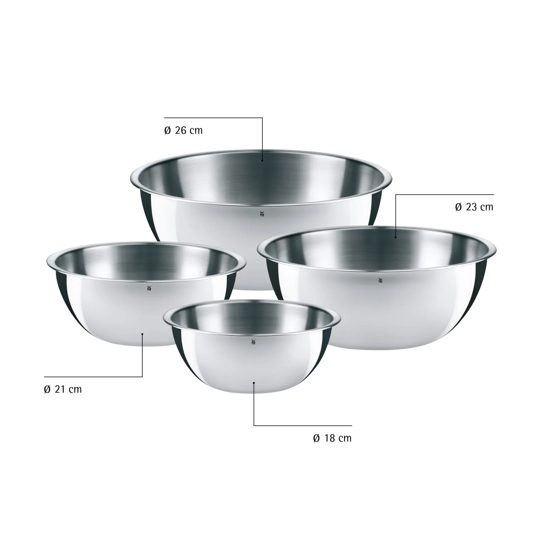 Schüsseln|WMF Gourmet Küchenschüssel-Set, 4-teilig