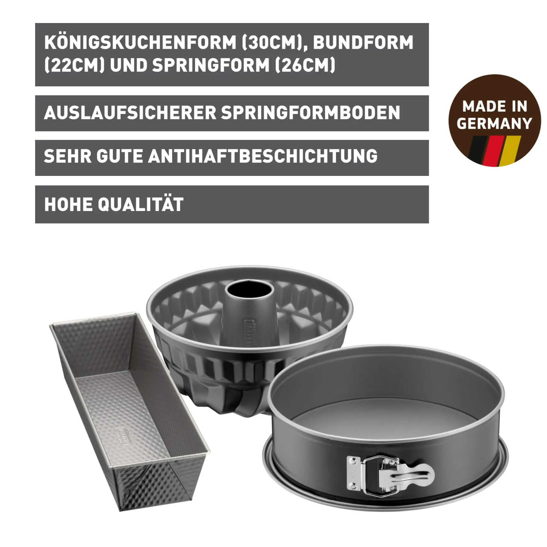 Backformen|WMF KAISER Inspiration Backformen-Set, 3-teilig