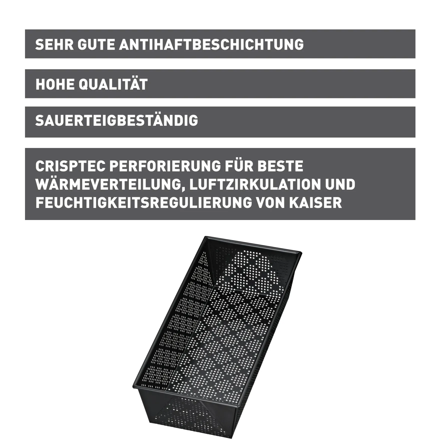 Backformen|WMF KAISER Inspiration Brotbackform, perforiert, 35 cm