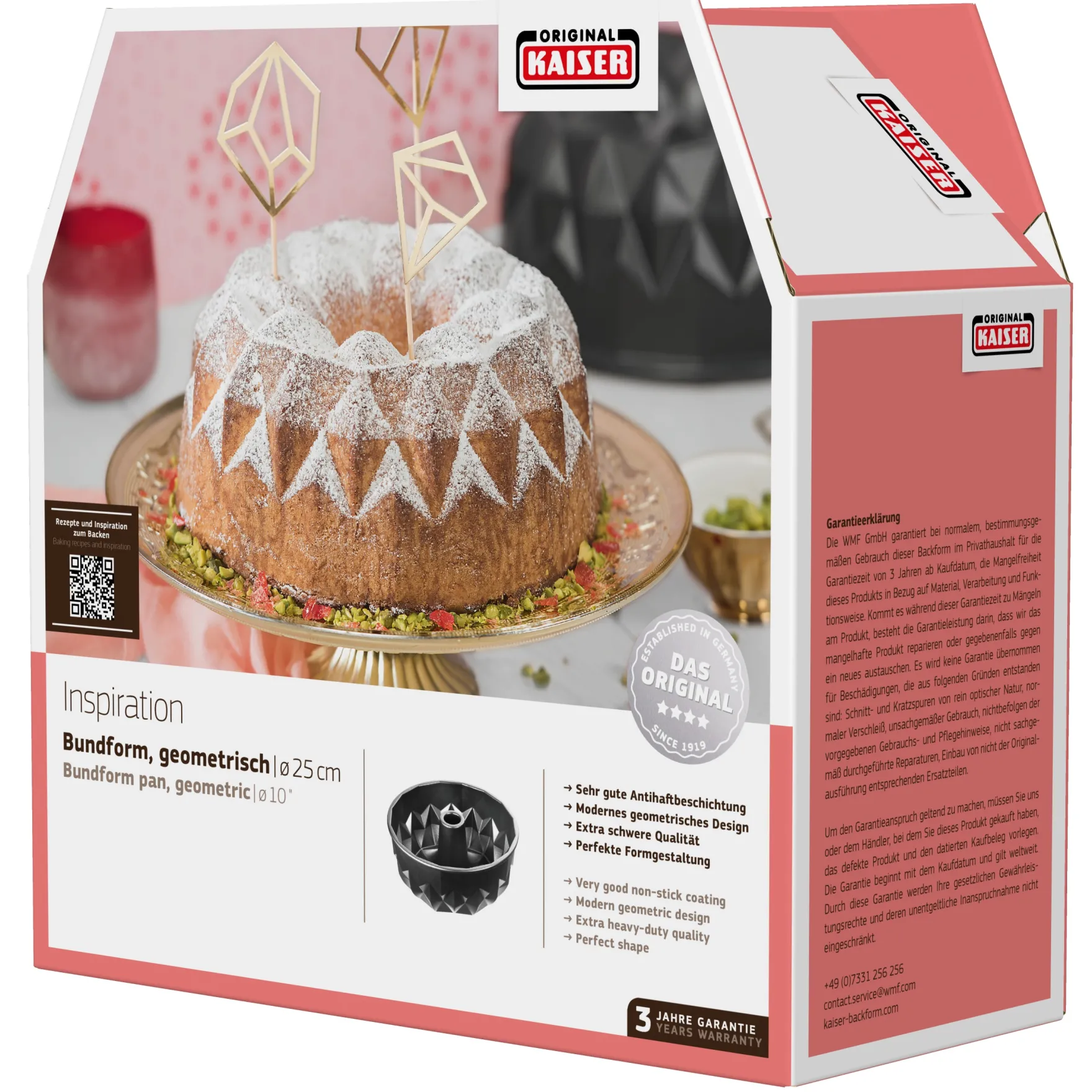 Backformen|WMF KAISER Inspiration Bundform geometrisch, 25 cm