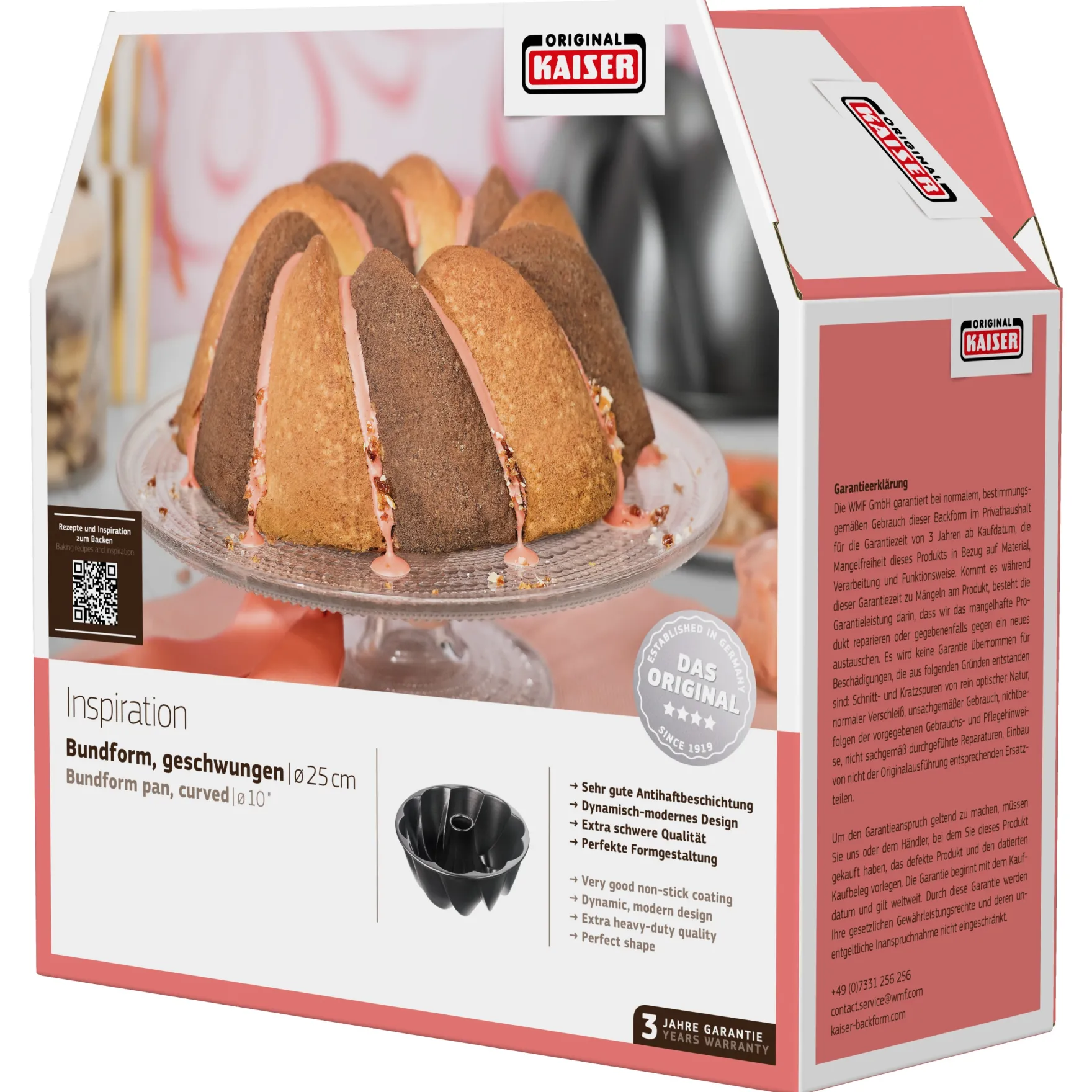 Backformen|WMF KAISER Inspiration Bundform geschwungen, 25 cm