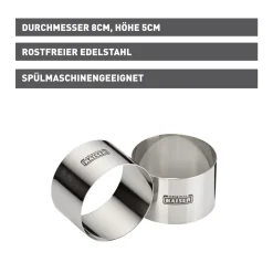 Backutensilien|WMF KAISER Inspiration Dessert- und Speiseringe, 2 Stück