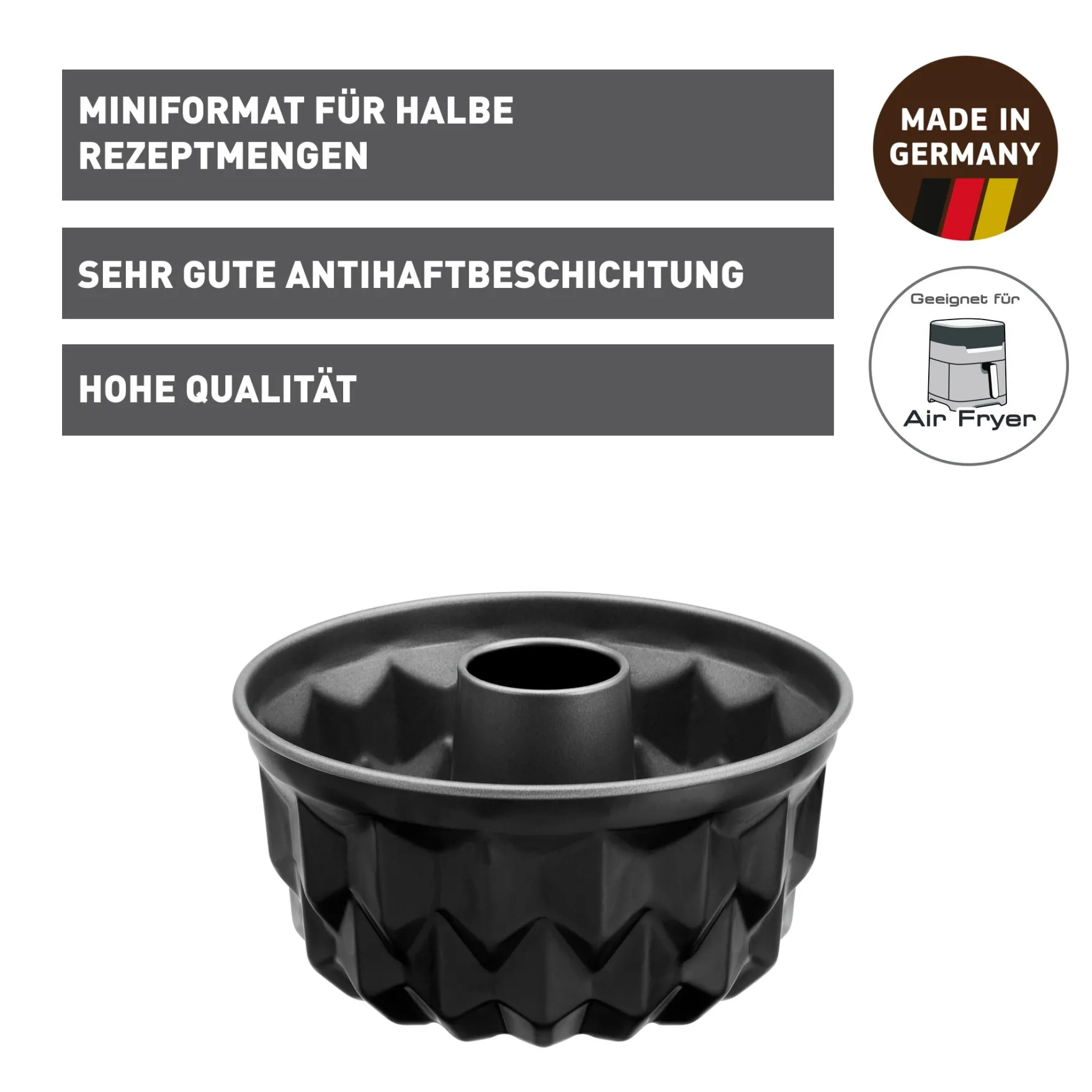 Backformen|WMF KAISER Inspiration Mini Bundform, geometrisch, 17 cm
