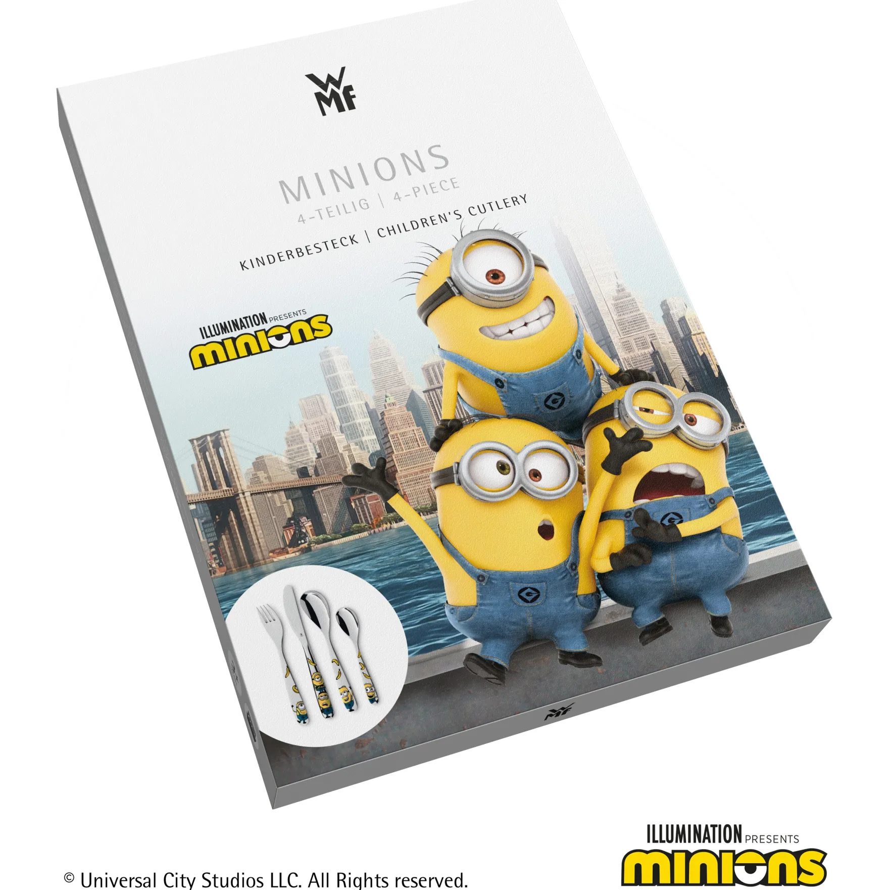 Kinderbestecke|Besteck-Sets|WMF Kinderbesteck-Set Minions®, 4-teilig