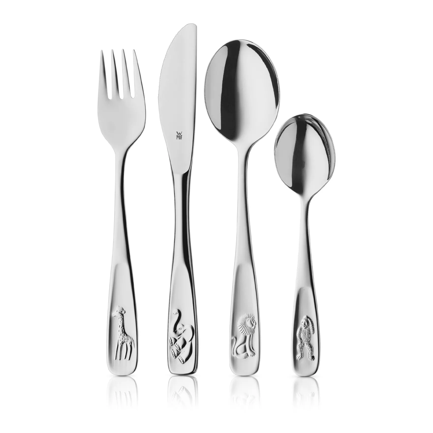 Kinderbestecke|Besteck-Sets|WMF Kinderbesteck-Set Tiere, 4-teilig