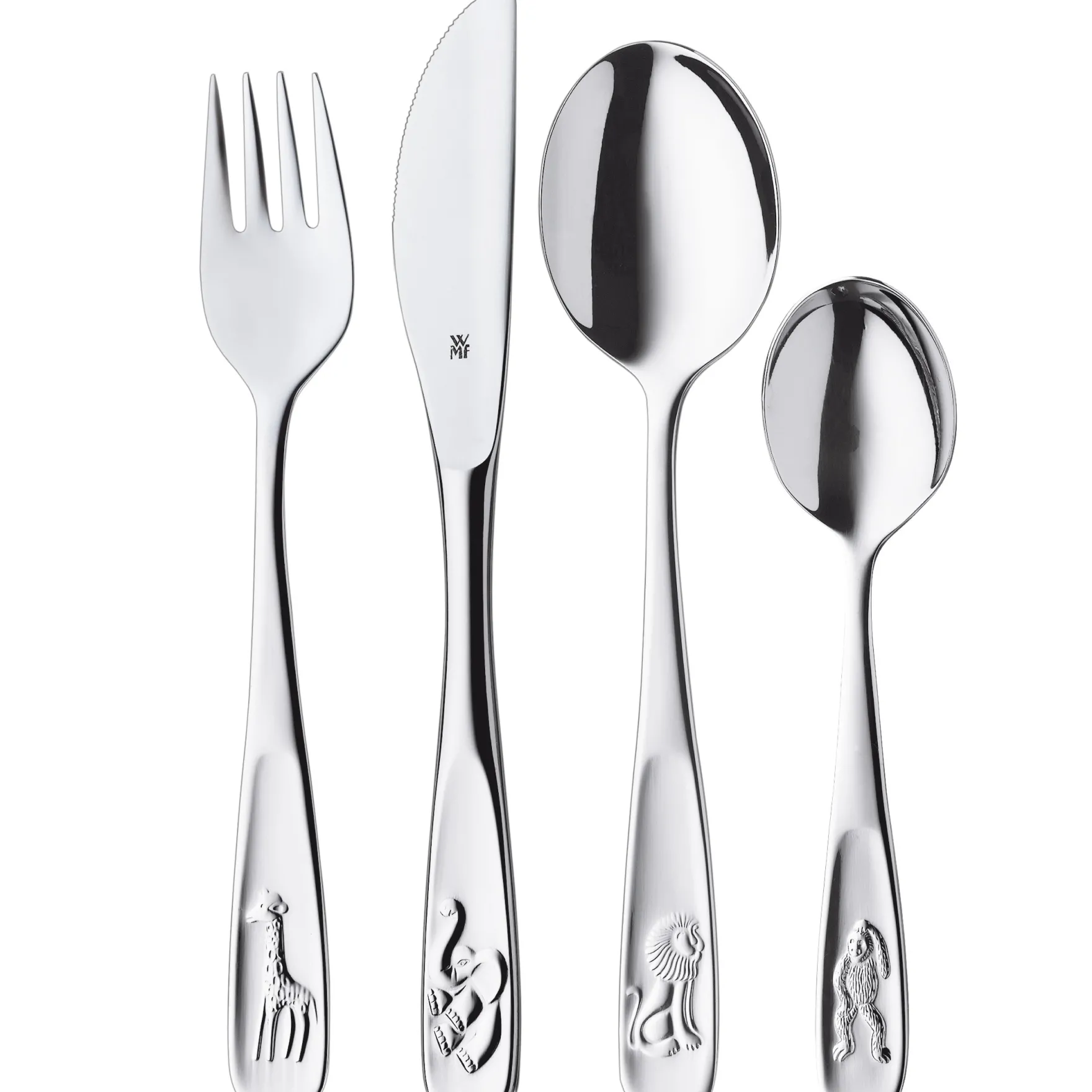 Kinderbestecke|Besteck-Sets|WMF Kinderbesteck-Set Tiere, 4-teilig