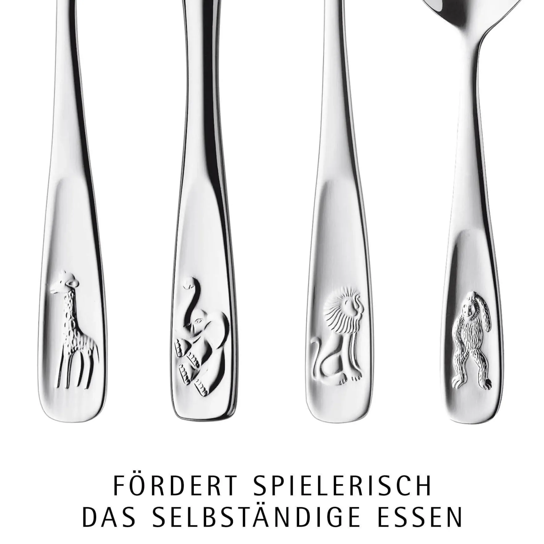 Kinderbestecke|Besteck-Sets|WMF Kinderbesteck-Set Tiere, 4-teilig