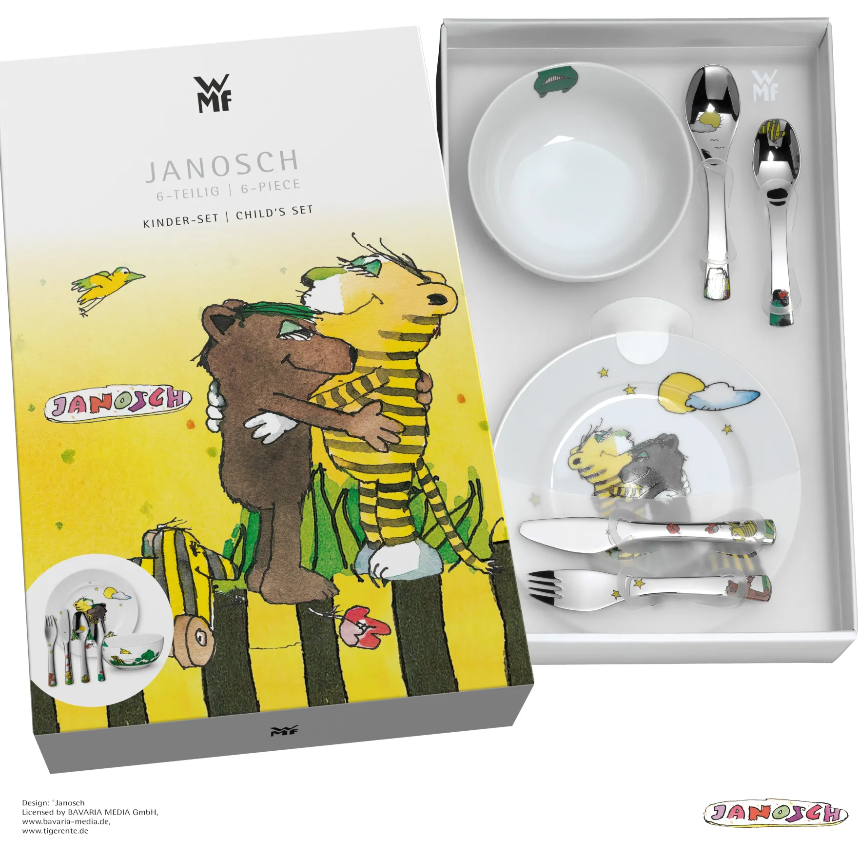 Teller|Kindergeschirr|WMF Kindergeschirr-Set Janosch, 6-teilig