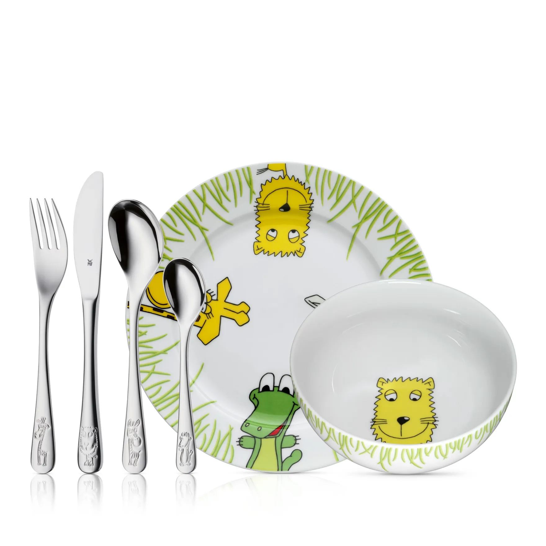 Teller|Kindergeschirr|WMF Kindergeschirr-Set Safari, 6-teilig