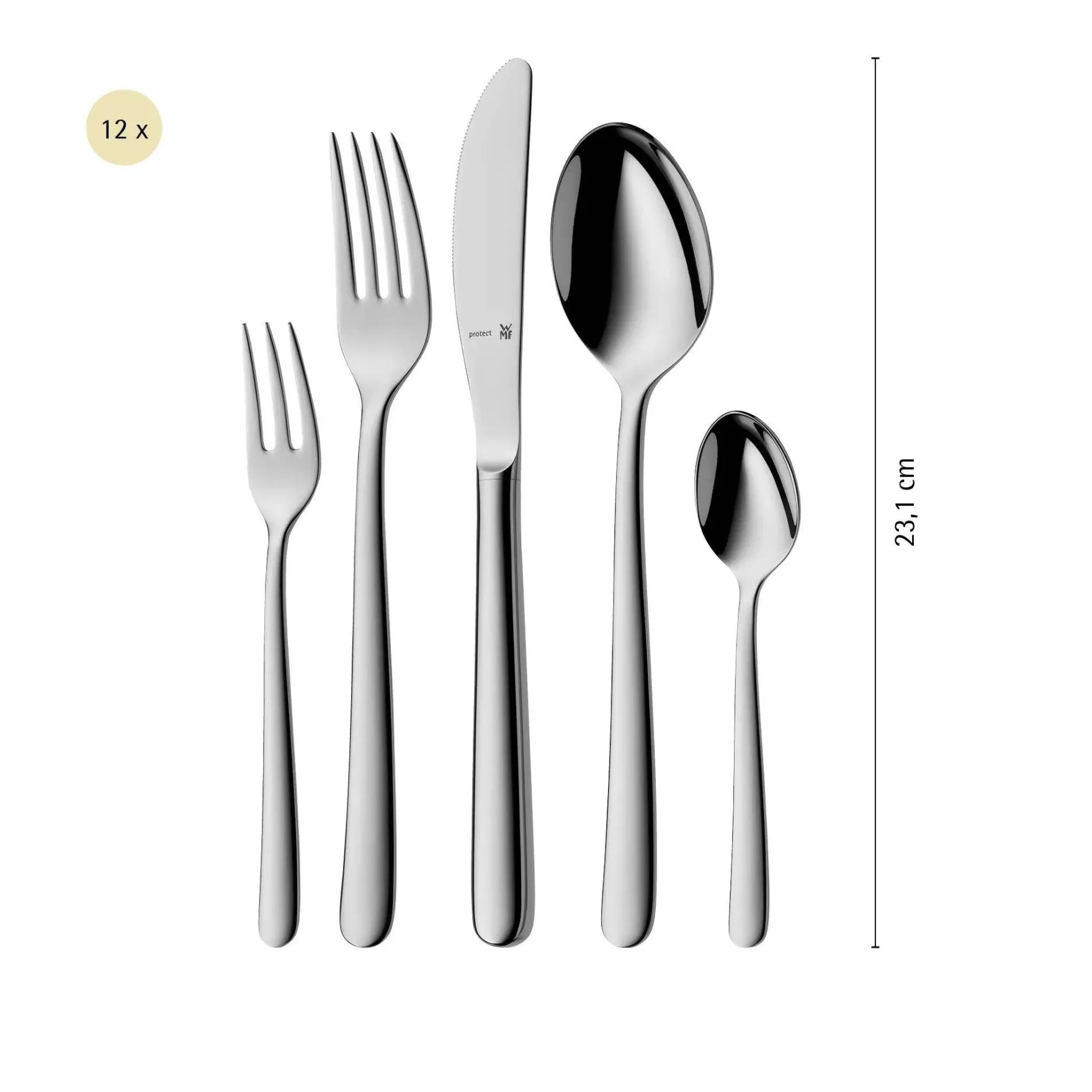 Besteck-Sets|WMF Kult Plus Besteck-Set, 66-teilig, Cromargan protect®