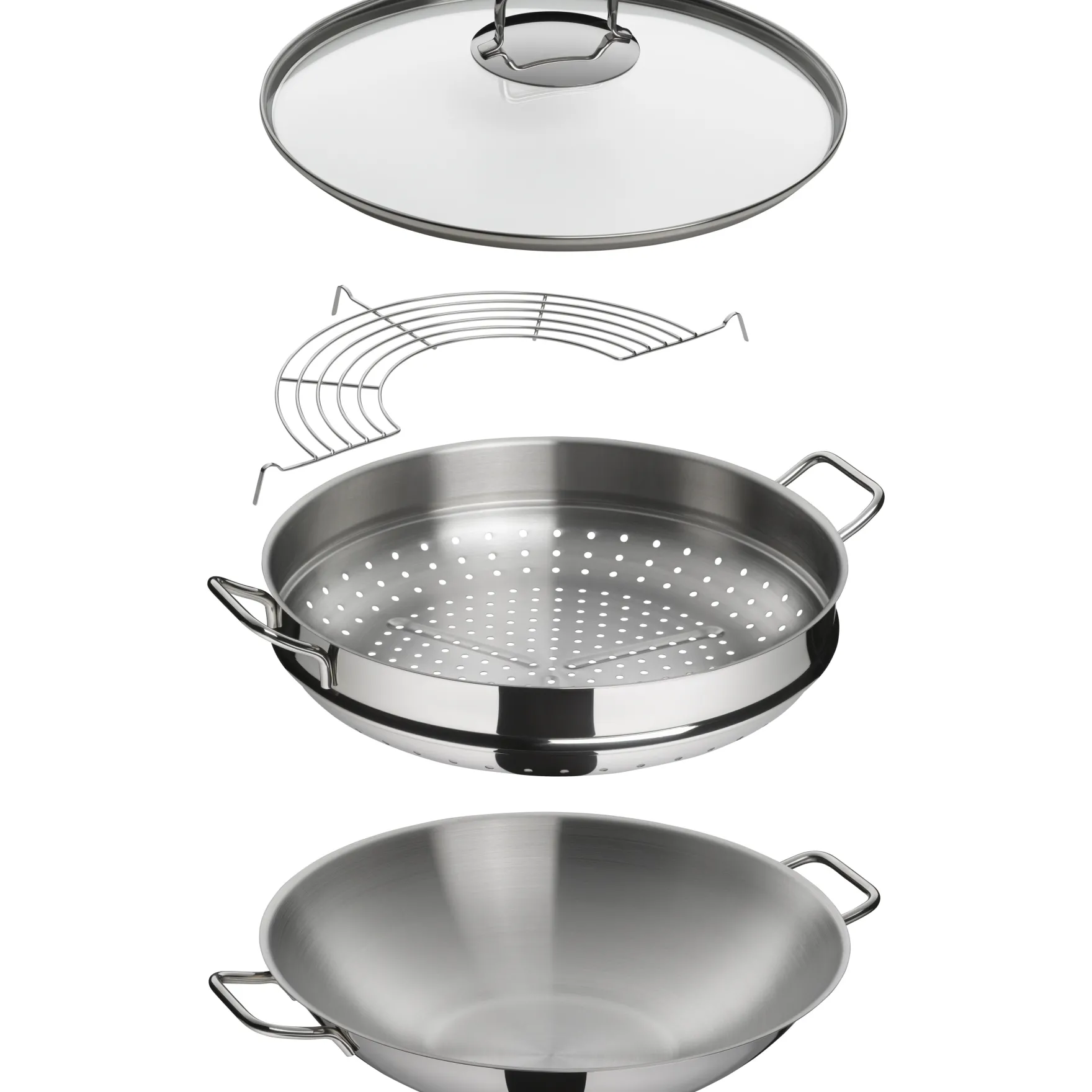 Woks|WMF Macao Wok-Set, 36 cm, 4-teilig