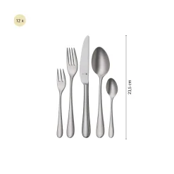 Besteck-Sets|WMF Merit Besteck-Set, 66-teilig, Cromargan protect®, sandgestrahlt