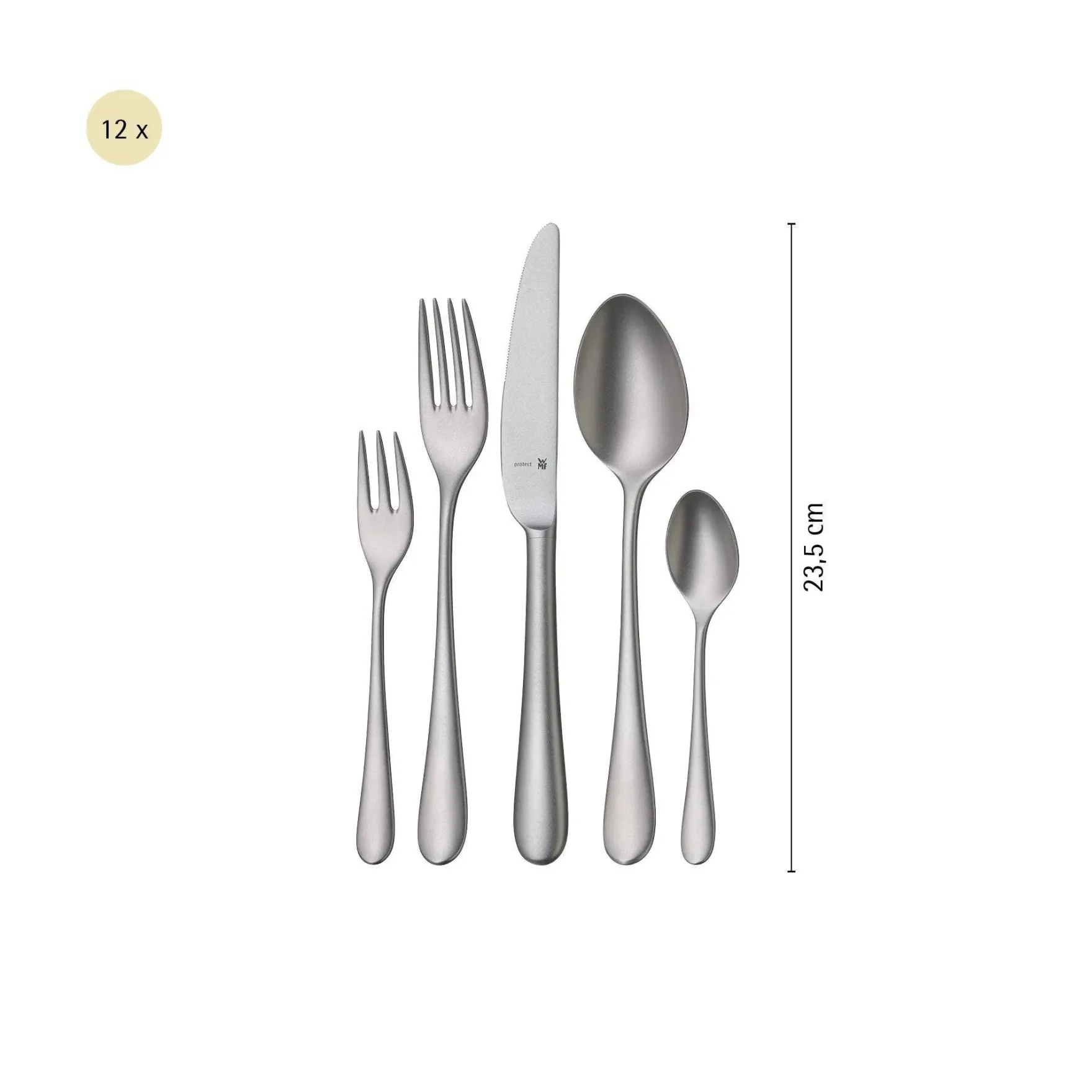 Besteck-Sets|WMF Merit Besteck-Set, 66-teilig, Cromargan protect®, sandgestrahlt