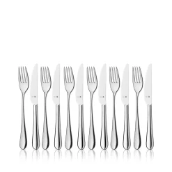 Besteck-Sets|WMF Merit Dessertbesteck-Set, 12-teilig, Cromargan protect®