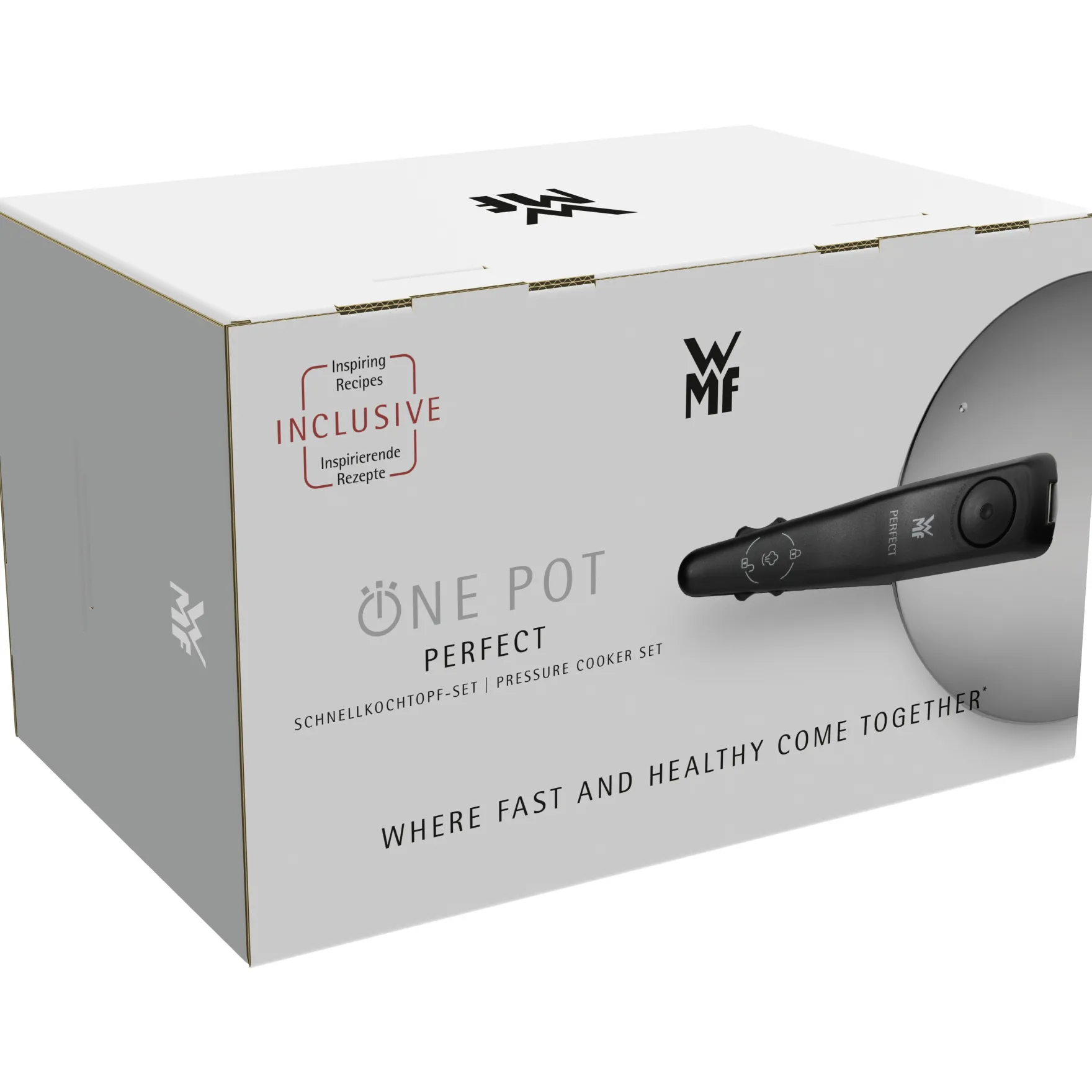 Schnellkochtöpfe|Induktionstöpfe|WMF Perfect One Pot Schnellkochtopf-Set, 22 cm, 4,5 und 3,0 Liter