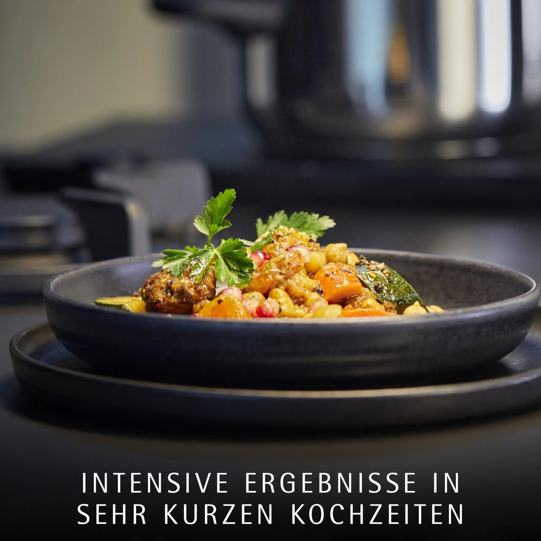 Schnellkochtöpfe|Induktionstöpfe|WMF Perfect One Pot Schnellkochtopf-Set, 22 cm, 3 & 4,5 L, stapelbar, mit Dämpfeinsatz