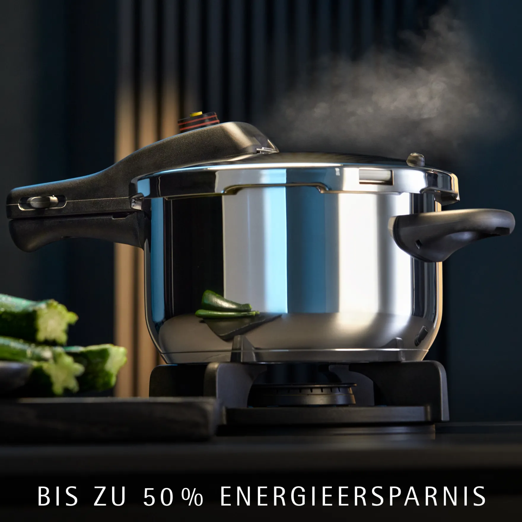 Schnellkochtöpfe|Induktionstöpfe|WMF Perfect One Pot Schnellkochtopf-Set, 22 cm, 3 & 4,5 L, stapelbar, mit Dämpfeinsatz