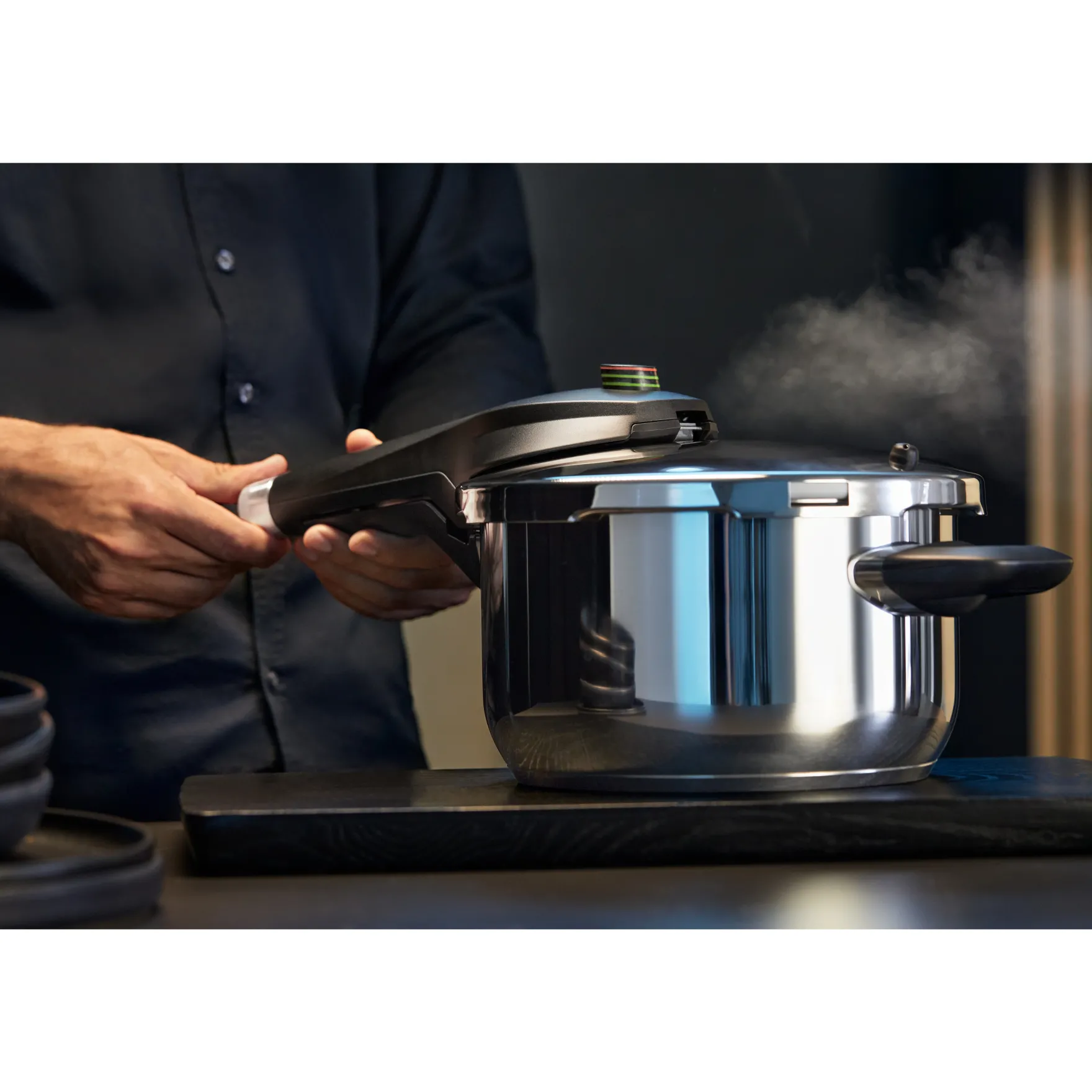 Schnellkochtöpfe|Induktionstöpfe|WMF Perfect Premium One Pot Schnellkochtopf-Set mit Dampfgareinsatz, 22 cm, 4,5 und 3,0 Liter, stapelbar