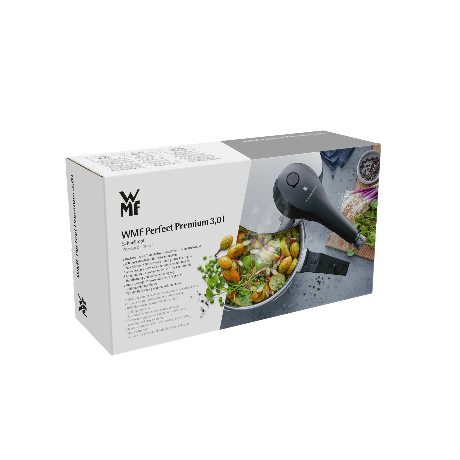 Induktionstöpfe|Schnellkochtöpfe|WMF Perfect Premium One Pot Schnellkochtopf, 22 cm, 3,0 Liter