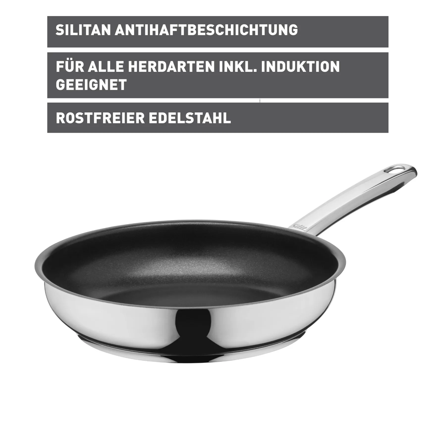 Bratpfannen|Induktionspfannen|WMF Silit Calabria Stielpfanne, 24 cm