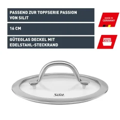 Zubehör Töpfe|WMF Silit Silargan Passion Glasdeckel, 16 cm