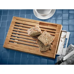 Schneidebretter|WMF Smart Storage Brotschneidebrett mit Auffangschale Schneidebrett, 44 x 27 cm