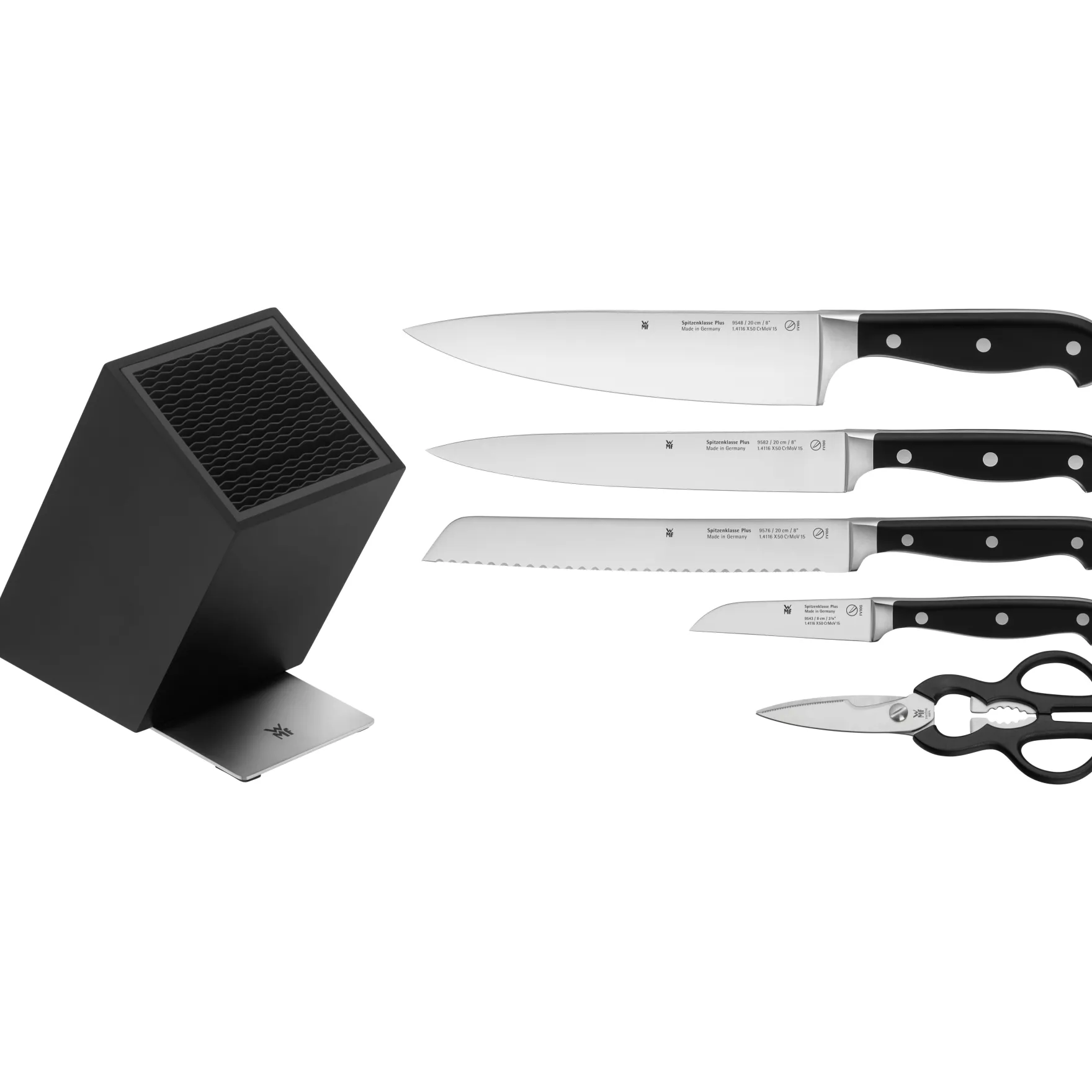Messerblöcke|Messersets|WMF Spitzenklasse Plus Messer-Vorteils-Set* mit FlexTec Messerblock, 6-teilig