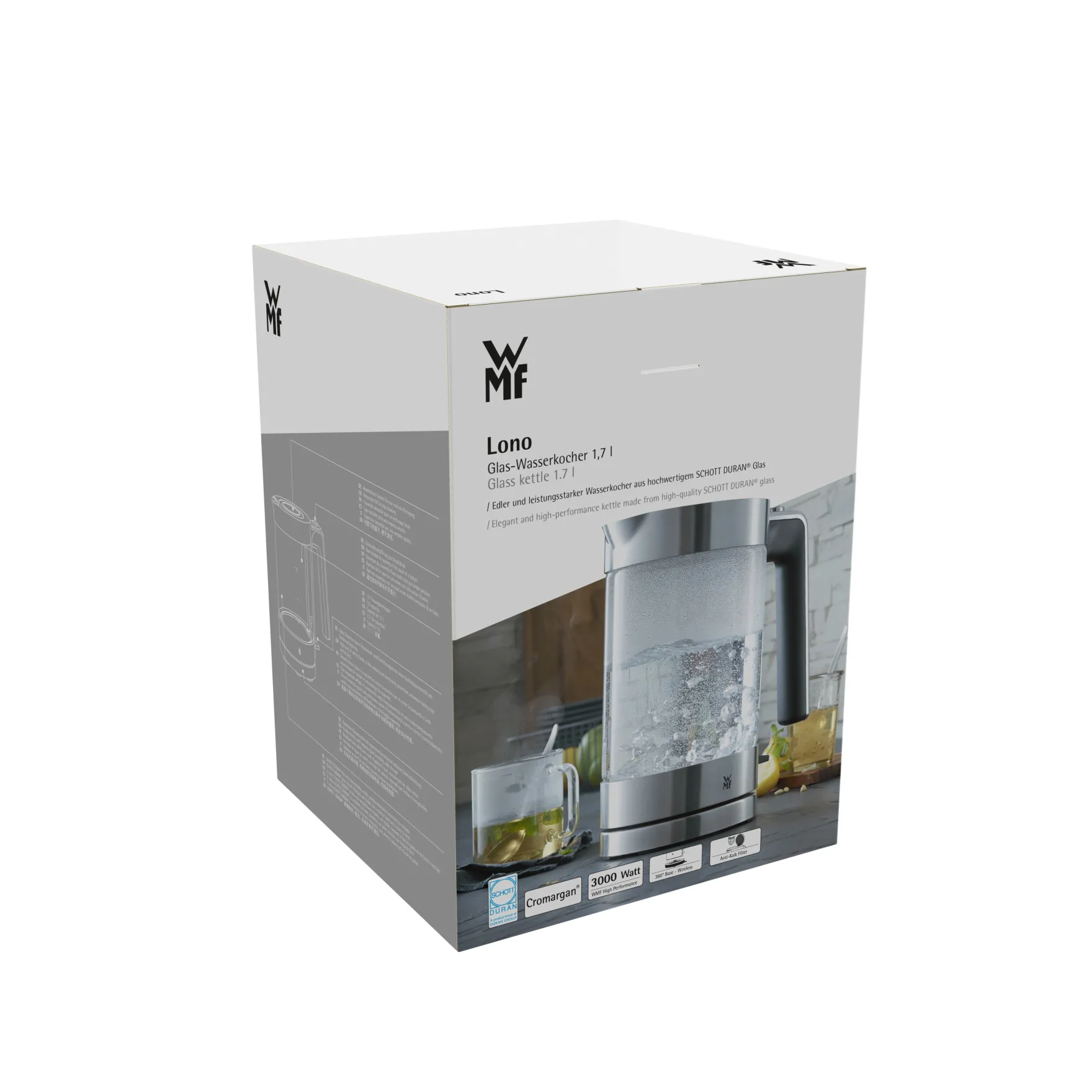 Weitere Küchengeräte|Wasserkocher|WMF Lono Glas-Wasserkocher 1.7 l